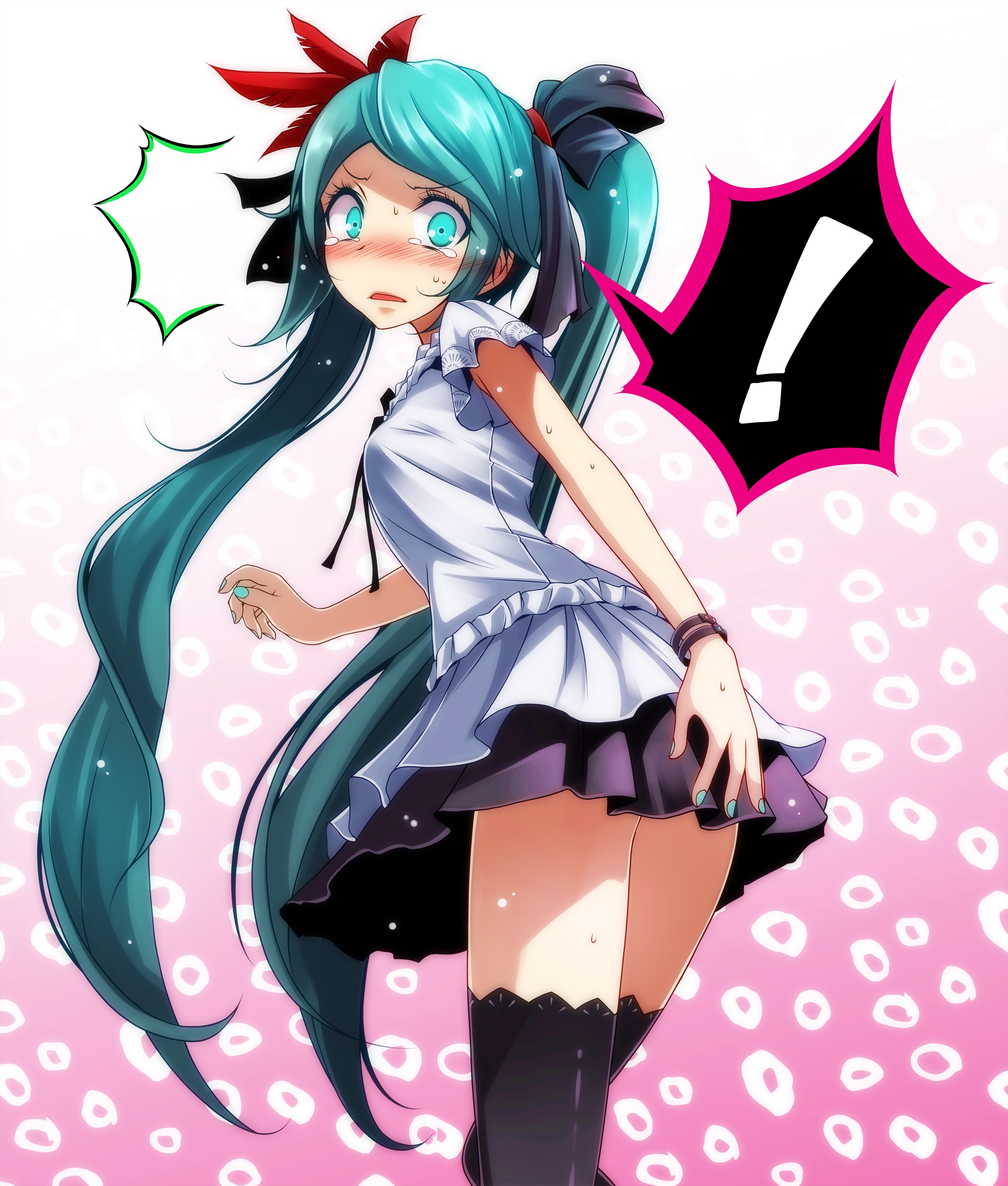 Tsukishiro Saika Vocaloid World Is Mine Vocaloid Hatsune Miku Thighhighs 423325 Yandere 9328